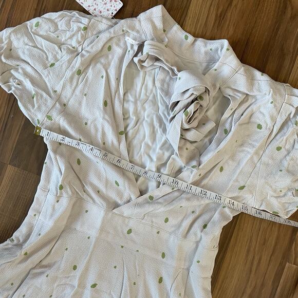 NWT Free People Women’s Abbie Printed Mini Dress Size 4 - Ivory - Picture 4 of 8